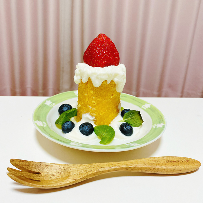 COLORweb いかちゃん presents 仙台いちごのキャンドルケーキ