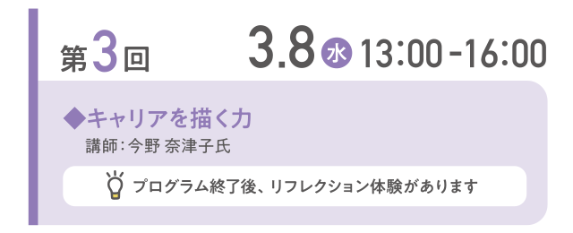 第3回3.8（水）13：00-16：00
