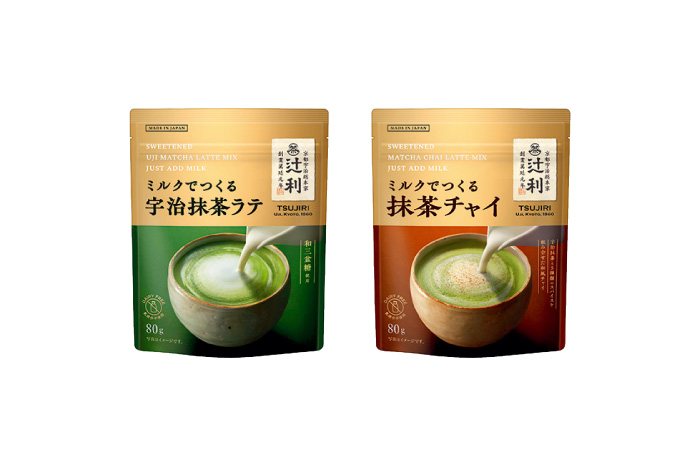 辻利 ミルクでつくる宇治抹茶ラテ（80g）、ミルクでつくる抹茶チャイ（80g） セット