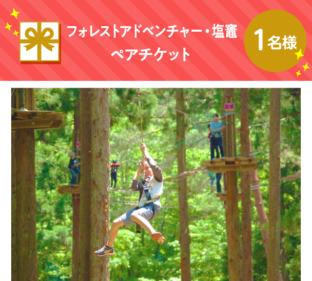 フォレストアドベンチャー・塩竈 ペアチケット【1名様】